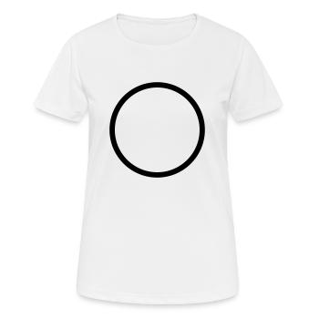circle - Women's Breathable T-Shirt - white - Front - AI Model Female 172 dark (172cm)