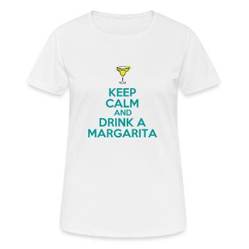 Drink a margarita - Frauen T-Shirt atmungsaktiv - Weiß - Vorne - AI Model Female 172 dark (172cm)