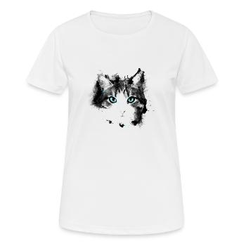 Cat eyes - Women's Breathable T-Shirt - white - Front - AI Model Female 172 dark (172cm)