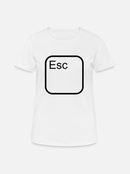 Hemd 'Esc' - Frauen T-Shirt atmungsaktiv - Weiß