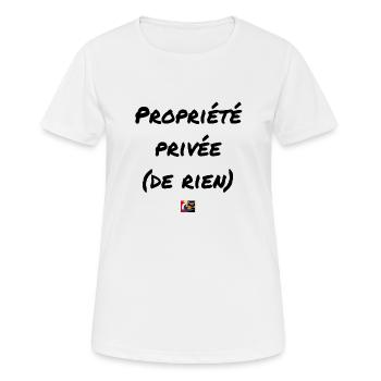 Private Property (Nothing) - Wortspiele Francois - Frauen T-Shirt atmungsaktiv - Weiß - Vorne - AI Model Female 172 dark (172cm)