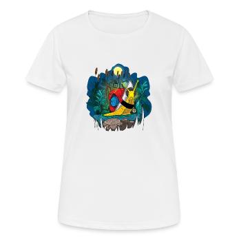 Reisende - Frauen T-Shirt atmungsaktiv - Weiß - Vorne - AI Model Female 172 dark (172cm)