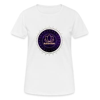 Buddhism English - Women's Breathable T-Shirt - white - Front - AI Model Female 172 dark (172cm)