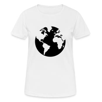 terre - T-shirt respirant Femme - blanc - Devant - AI Model Female 172 dark (172cm)