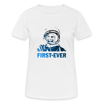 gagarin first ever - Frauen T-Shirt atmungsaktiv - Weiß - Vorne - AI Model Female 172 dark (172cm)