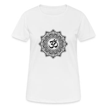 Spirit - Om Sign | Mandala - Women's Breathable T-Shirt - white - Front - AI Model Female 172 dark (172cm)