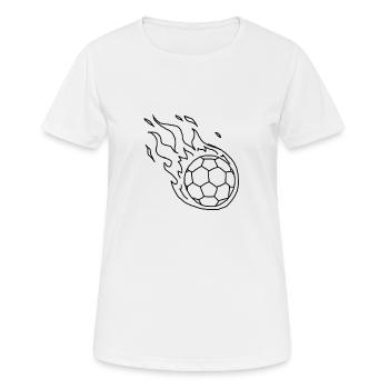 Soccer FIRE - Women's Breathable T-Shirt - white - Front - AI Model Female 172 dark (172cm)