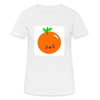 orange - T-shirt respirant Femme - blanc - Devant - AI Model Female 172 dark (172cm)