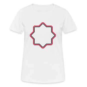 étoile rouge bordée cadre texte champ écrire n - T-shirt respirant Femme - blanc - Devant - AI Model Female 172 dark (172cm)