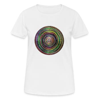 Hypnotischer Kreis - Frauen T-Shirt atmungsaktiv - Weiß - Vorne - AI Model Female 172 dark (172cm)