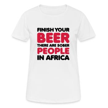 Beer - Frauen T-Shirt atmungsaktiv - Weiß - Vorne - AI Model Female 172 dark (172cm)