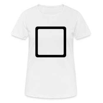 Carré - T-shirt respirant Femme - blanc - Devant - AI Model Female 172 dark (172cm)