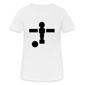 Tischkicker - Frauen T-Shirt atmungsaktiv - Weiß - Vorne - AI Model Female 172 dark (172cm)