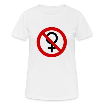 Verbot frauen - Frauen T-Shirt atmungsaktiv - Weiß - Vorne - AI Model Female 172 dark (172cm)