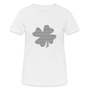 ASCII Kleeblatt - Frauen T-Shirt atmungsaktiv - Weiß - Vorne - AI Model Female 172 dark (172cm)