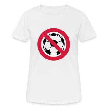 Anti Fußball - Frauen T-Shirt atmungsaktiv - Weiß - Vorne - AI Model Female 172 dark (172cm)