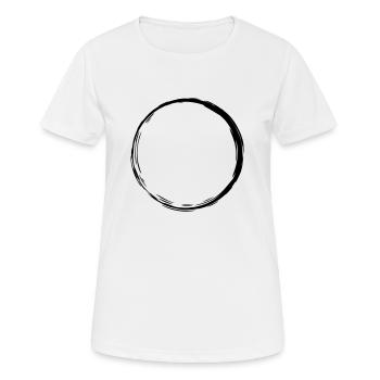 Kreis - Frauen T-Shirt atmungsaktiv - Weiß - Vorne - AI Model Female 172 dark (172cm)