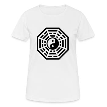 Bagua, Pa-kua, Yin Yang, Chi, Feng Shui - Frauen T-Shirt atmungsaktiv - Weiß - Vorne - AI Model Female 172 dark (172cm)