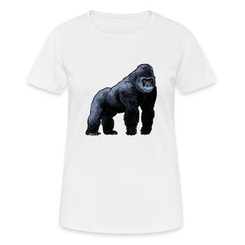 Gorille / Gorilla 02 - T-shirt respirant Femme - blanc - Devant - AI Model Female 172 dark (172cm)