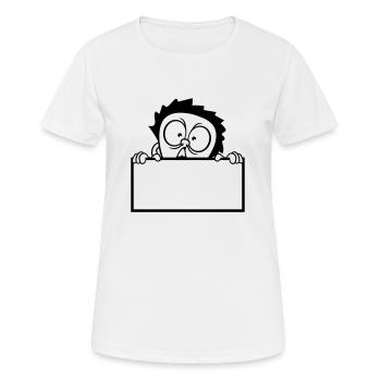 bouclier du texte mur caché mur écrire erschr - T-shirt respirant Femme - blanc - Devant - AI Model Female 172 dark (172cm)