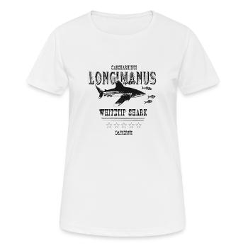 whitetip shark longimanus - Frauen T-Shirt atmungsaktiv - Weiß - Vorne - AI Model Female 172 dark (172cm)