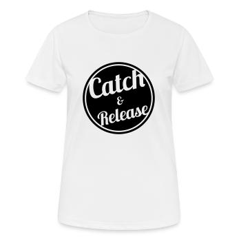 Catch & Release - Frauen T-Shirt atmungsaktiv - Weiß - Vorne - AI Model Female 172 dark (172cm)