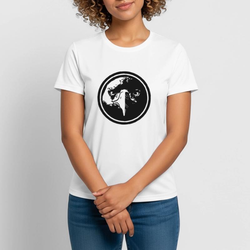 Eagle Eagle head button Women's Breathable T-Shirt