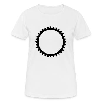 mechanical gear mechanical round serrated clockwork - Women's Breathable T-Shirt - white - Front - AI Model Female 172 dark (172cm)