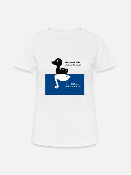 Ente Schwarn - Frauen T-Shirt atmungsaktiv - Weiß