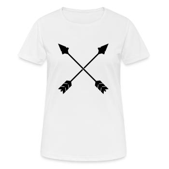 arrows - Women's Breathable T-Shirt - white - Front - AI Model Female 172 dark (172cm)