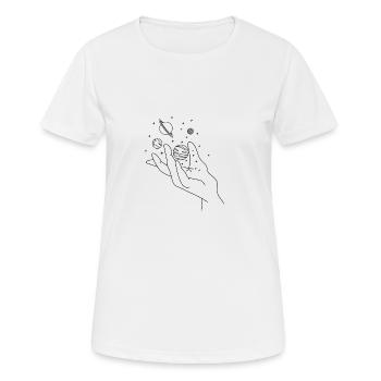 planète - T-shirt respirant Femme - blanc - Devant - AI Model Female 172 dark (172cm)