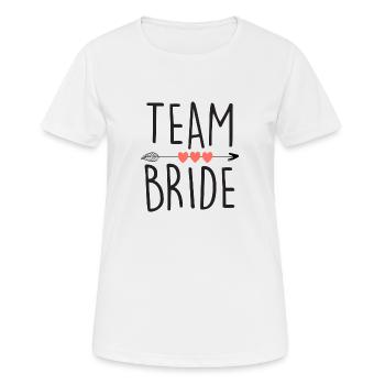 Team Bride - T-shirt respirant Femme - blanc - Devant - AI Model Female 172 dark (172cm)