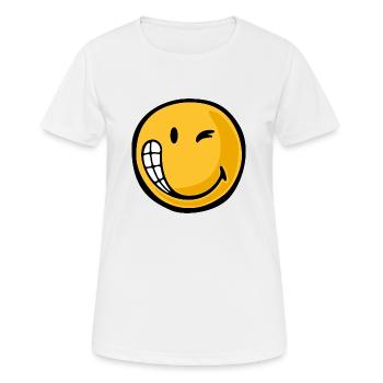 Smiley dude - Frauen T-Shirt atmungsaktiv - Weiß - Vorne - AI Model Female 172 dark (172cm)