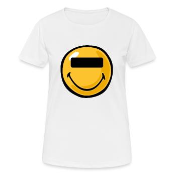 Smiley anonymous - T-shirt respirant Femme - blanc - Devant - AI Model Female 172 dark (172cm)