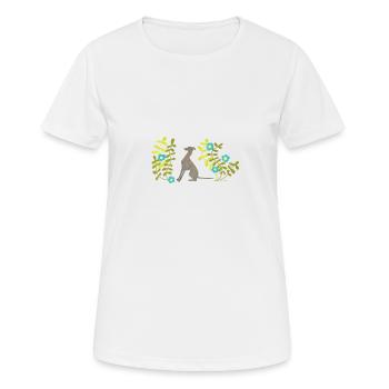 Carillon éolien avec des fleurs - T-shirt respirant Femme - blanc - Devant - AI Model Female 172 dark (172cm)