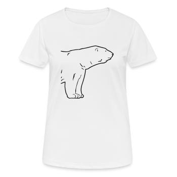 Polar Bear - Eisbär - Frauen T-Shirt atmungsaktiv - Weiß - Vorne - AI Model Female 172 dark (172cm)