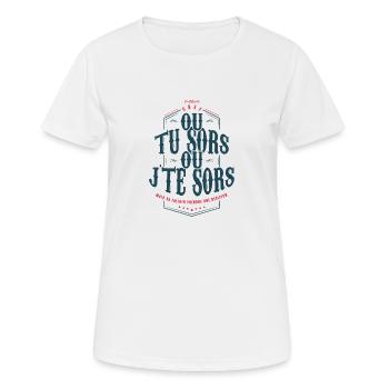 Dikkenek scène culte - T-shirt respirant Femme - blanc - Devant - AI Model Female 172 dark (172cm)