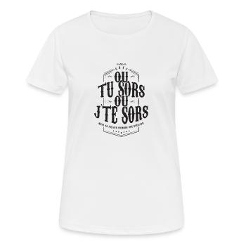 Dikkenek scène culte - T-shirt respirant Femme - blanc - Devant - AI Model Female 172 dark (172cm)