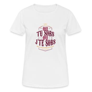 Dikkenek scène culte - T-shirt respirant Femme - blanc - Devant - AI Model Female 172 dark (172cm)