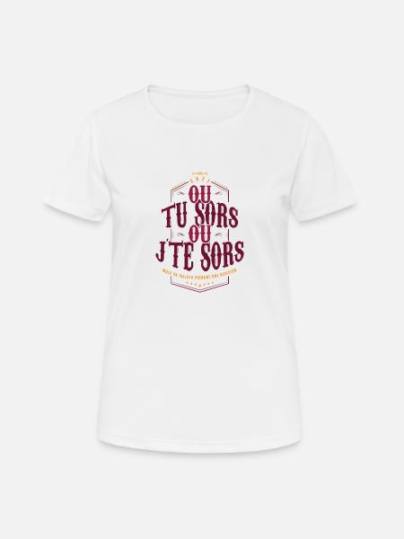 Dikkenek scène culte - T-shirt respirant Femme - blanc