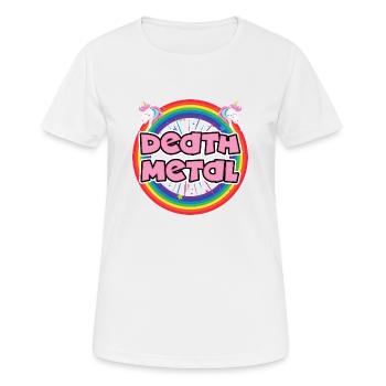 Death Metal - Frauen T-Shirt atmungsaktiv - Weiß - Vorne - AI Model Female 172 dark (172cm)
