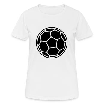 handball ball - Frauen T-Shirt atmungsaktiv - Weiß - Vorne - AI Model Female 172 dark (172cm)