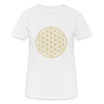 fleur de vie - T-shirt respirant Femme - blanc - Devant - AI Model Female 172 dark (172cm)