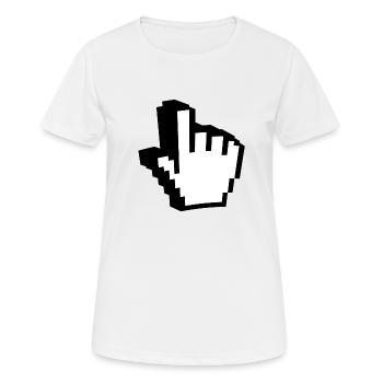 hand 3d pc - Frauen T-Shirt atmungsaktiv - Weiß - Vorne - AI Model Female 172 dark (172cm)