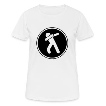 dabbing man icon - Frauen T-Shirt atmungsaktiv - Weiß - Vorne - AI Model Female 172 dark (172cm)