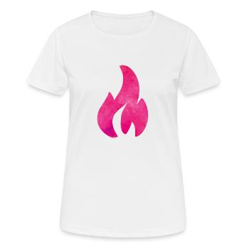 flamme feuer pink - Frauen T-Shirt atmungsaktiv - Weiß - Vorne - AI Model Female 172 dark (172cm)