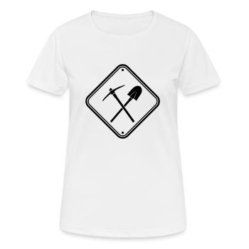 avertisseur de danger danger danger note noir duo - T-shirt respirant Femme - blanc - Devant - AI Model Female 172 dark (172cm)