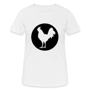 hahn icon - Frauen T-Shirt atmungsaktiv - Weiß - Vorne - AI Model Female 172 dark (172cm)
