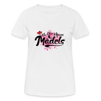 nie ohne meine maedels bunt - Frauen T-Shirt atmungsaktiv - Weiß - Vorne - AI Model Female 172 dark (172cm)