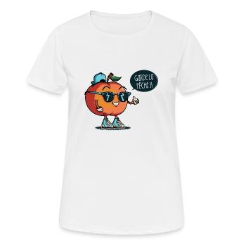 Garde la pêche - T-shirt respirant Femme - blanc - Devant - AI Model Female 172 dark (172cm)